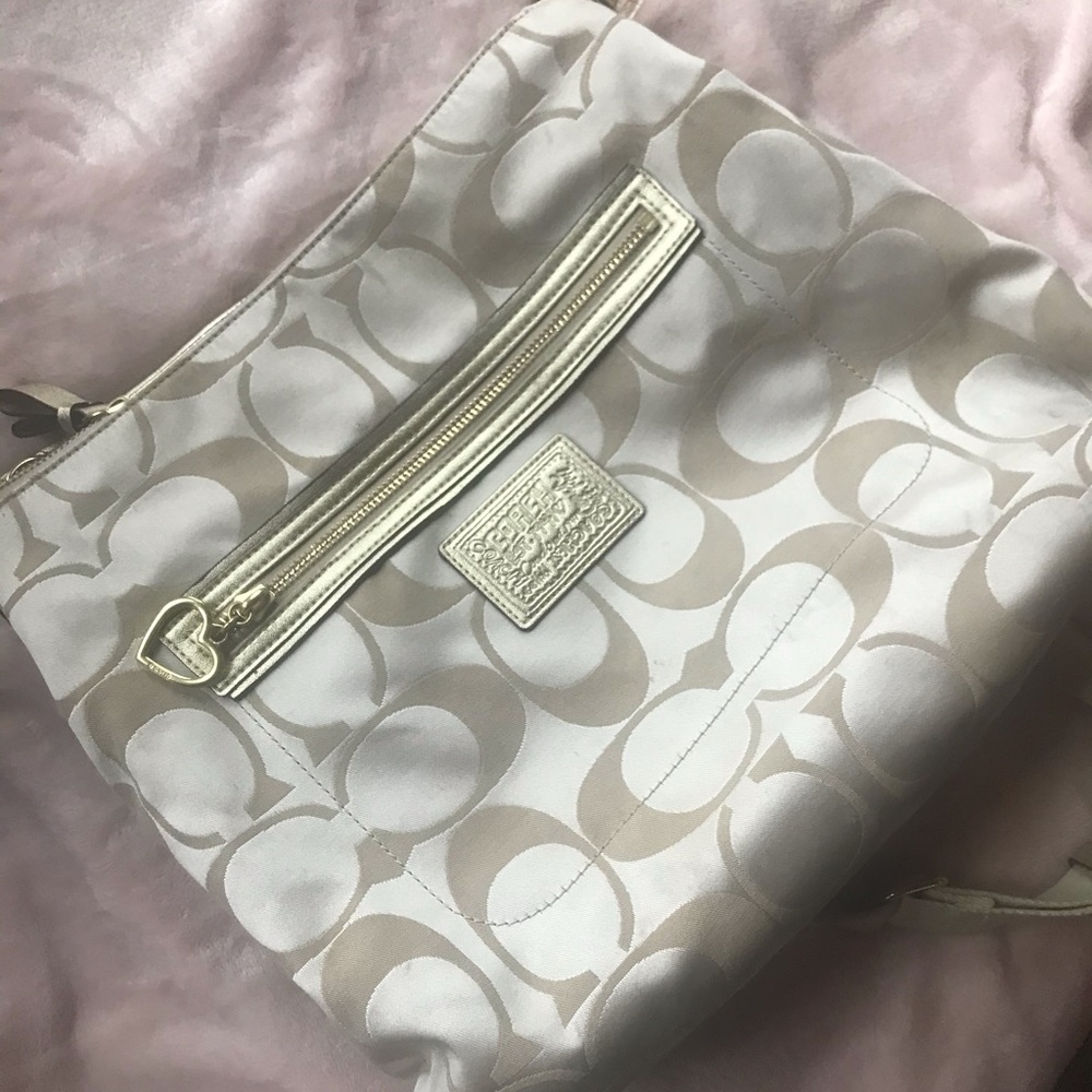 Gold coach crossbody bag
